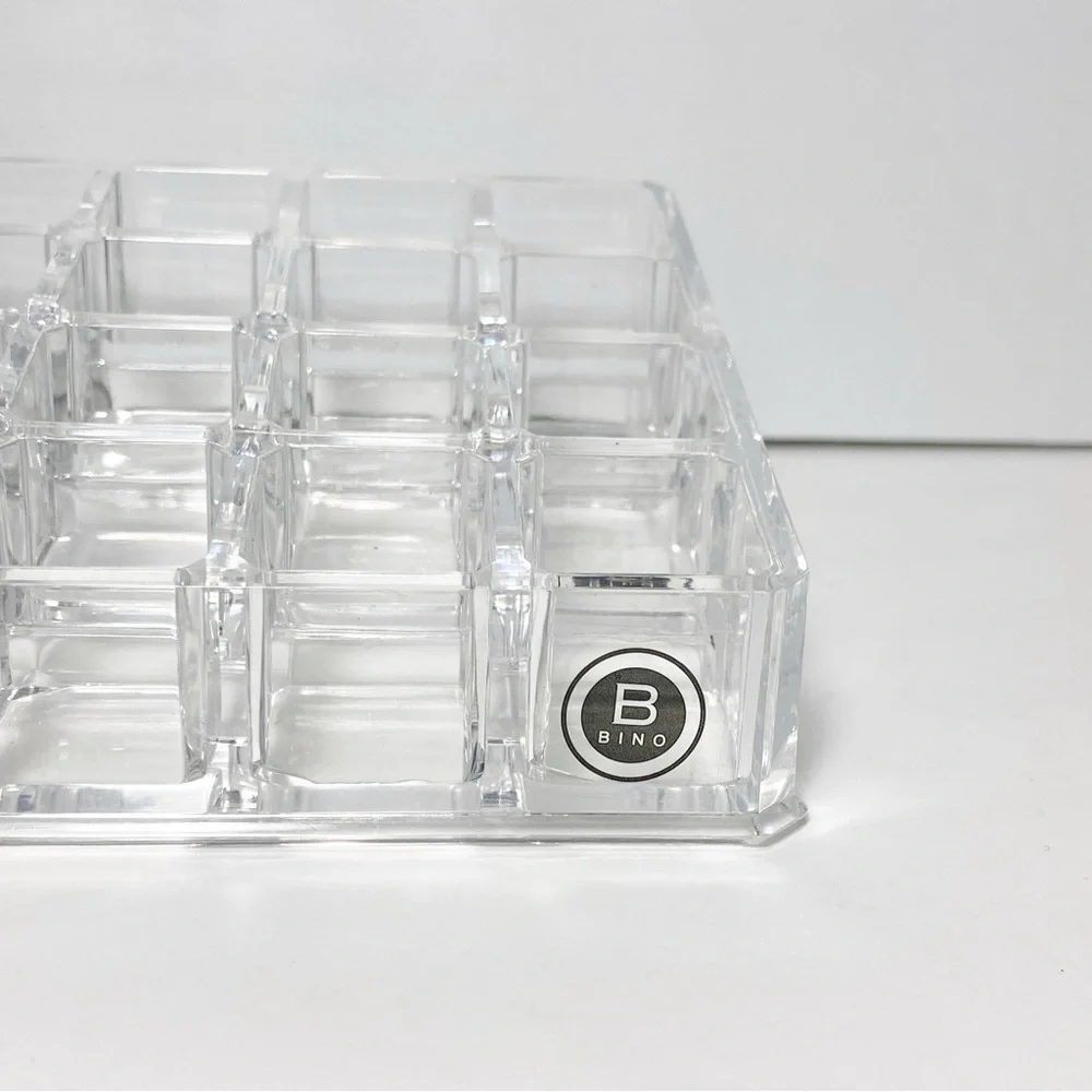 Bino Acrylic Lipstick Organizer Tiered Holds 36 Lipsticks Clear NEW